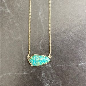 Kendra Scott Cami Necklace in Aqua Kyocera Opal